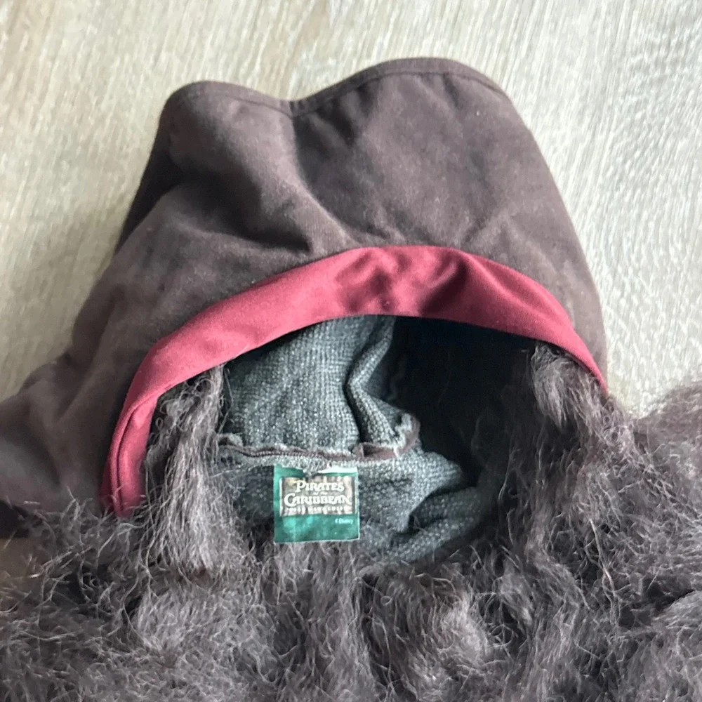 VTG 2006 Disney Pirates of the Caribbean Jack Sparrow Costume Hat Wig Dreadlocks